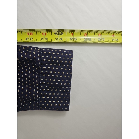 Maeve Anthropologie Aled Blouse Navy Button Down Empire Waist Tunic Top Large - Picture 12 of 13